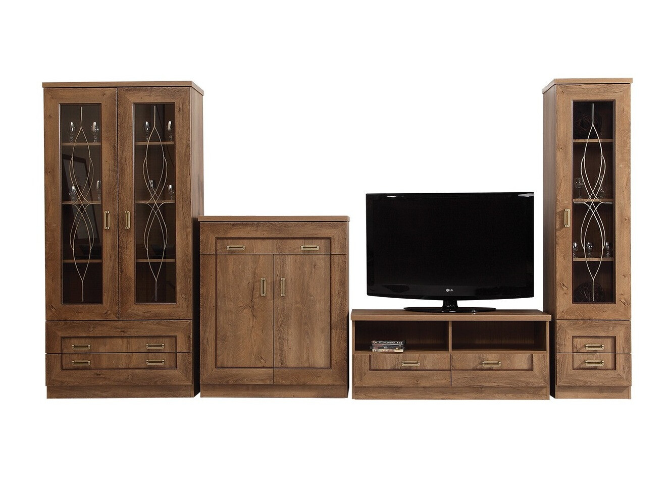 Conjunto de salón Lircava 119 (Roble de lefkada)