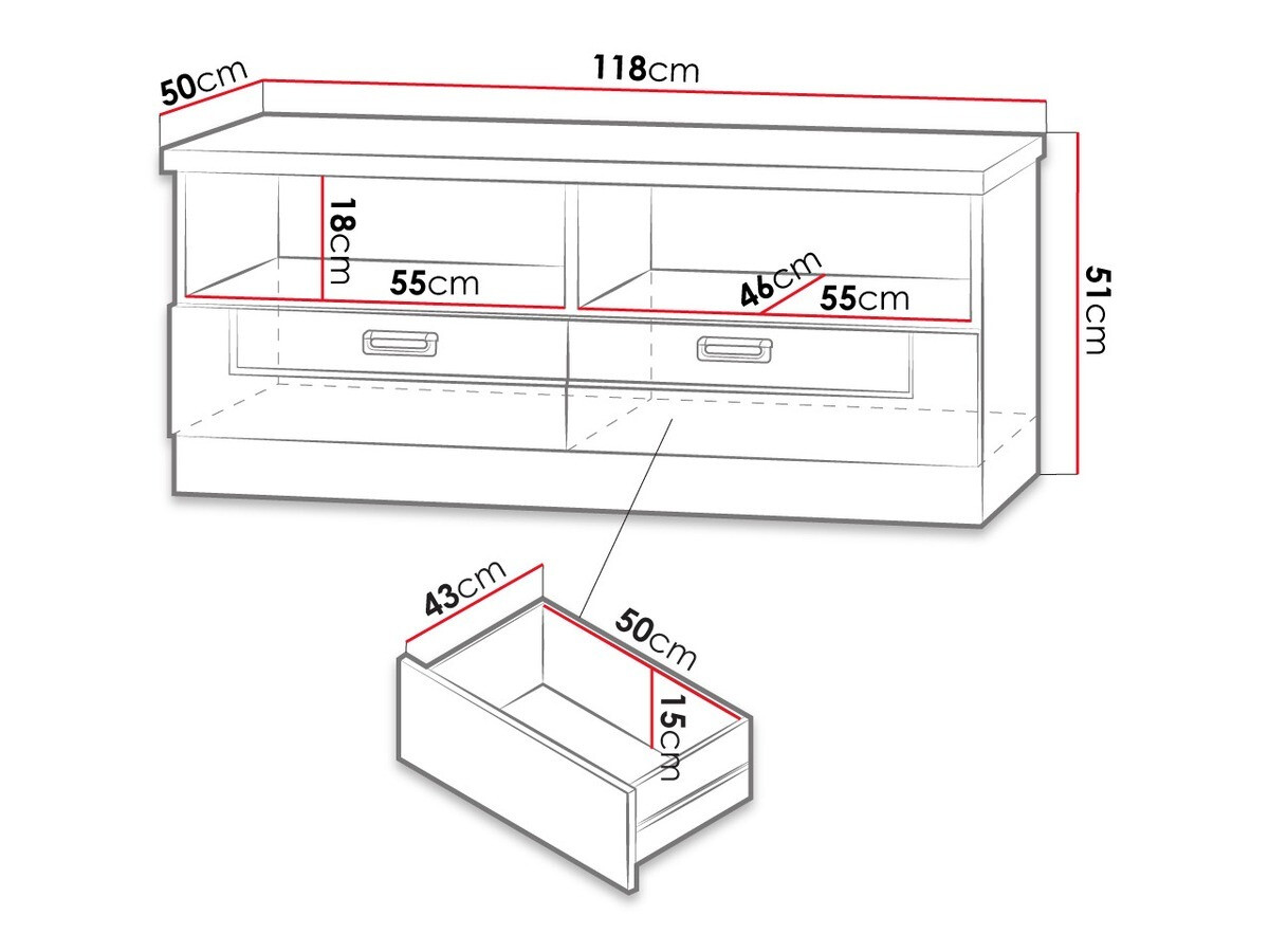 Mueble TV Lircava 110 (Roble de lefkada)
