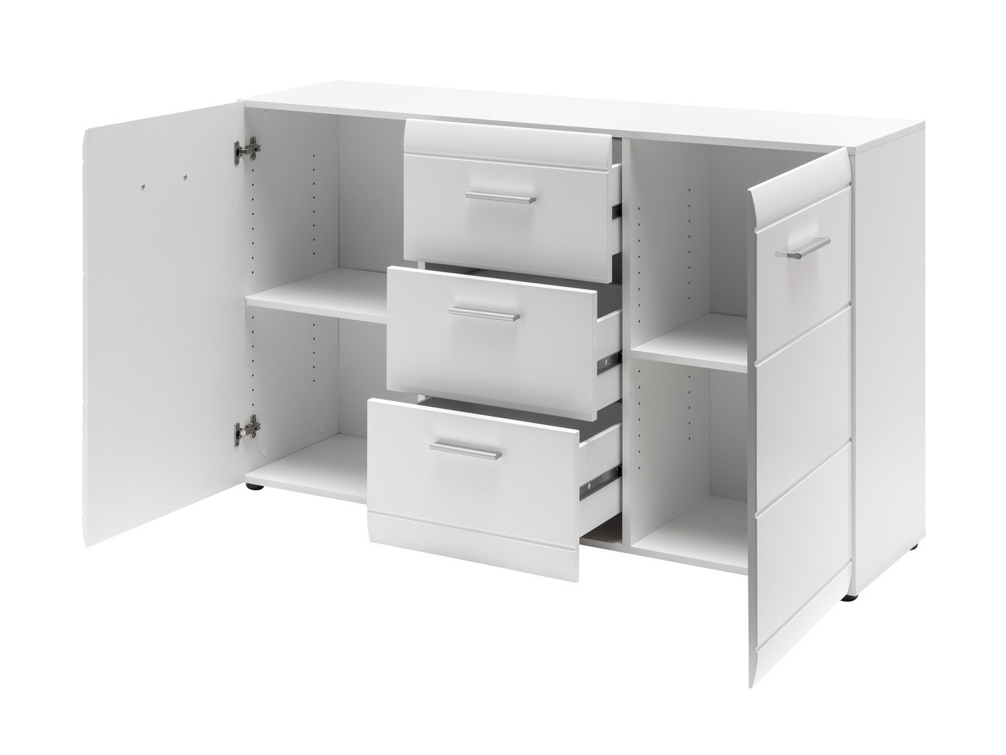 Cómoda Livromu 108 (Blanco brillante + Blanco)