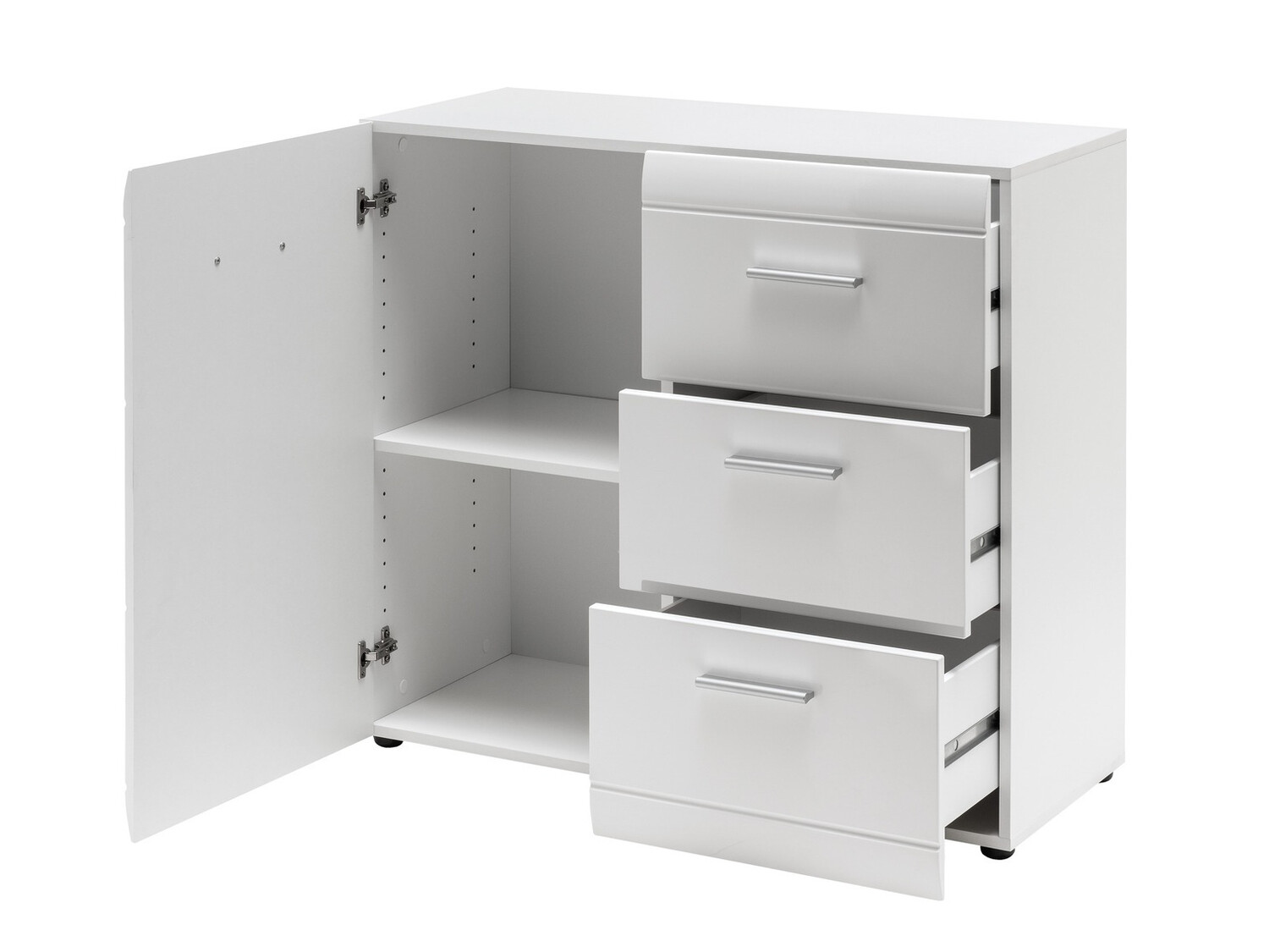 Cómoda Livromu 109 (Blanco brillante + Blanco)