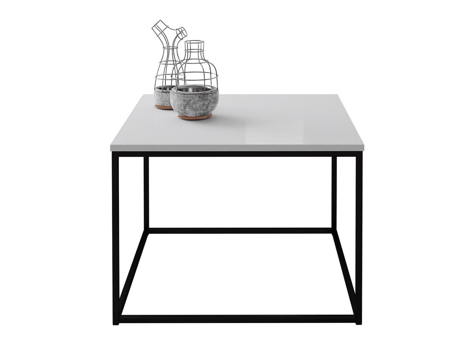 Mesa de centro Germantown 105 (Negro mate + Blanco brillante)