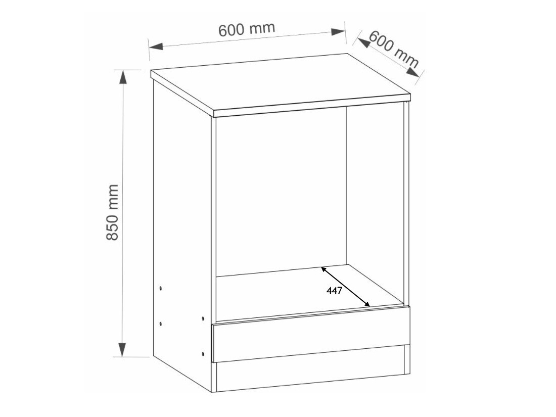 Armario modular para electrodomésticos empotrados. Eli Dark 104
