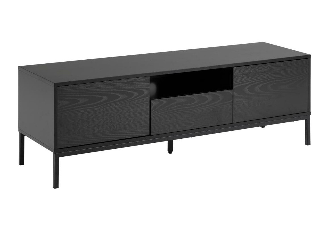 Mueble TV Norsica Sevferi 122 (Cenizas negro + Negro)