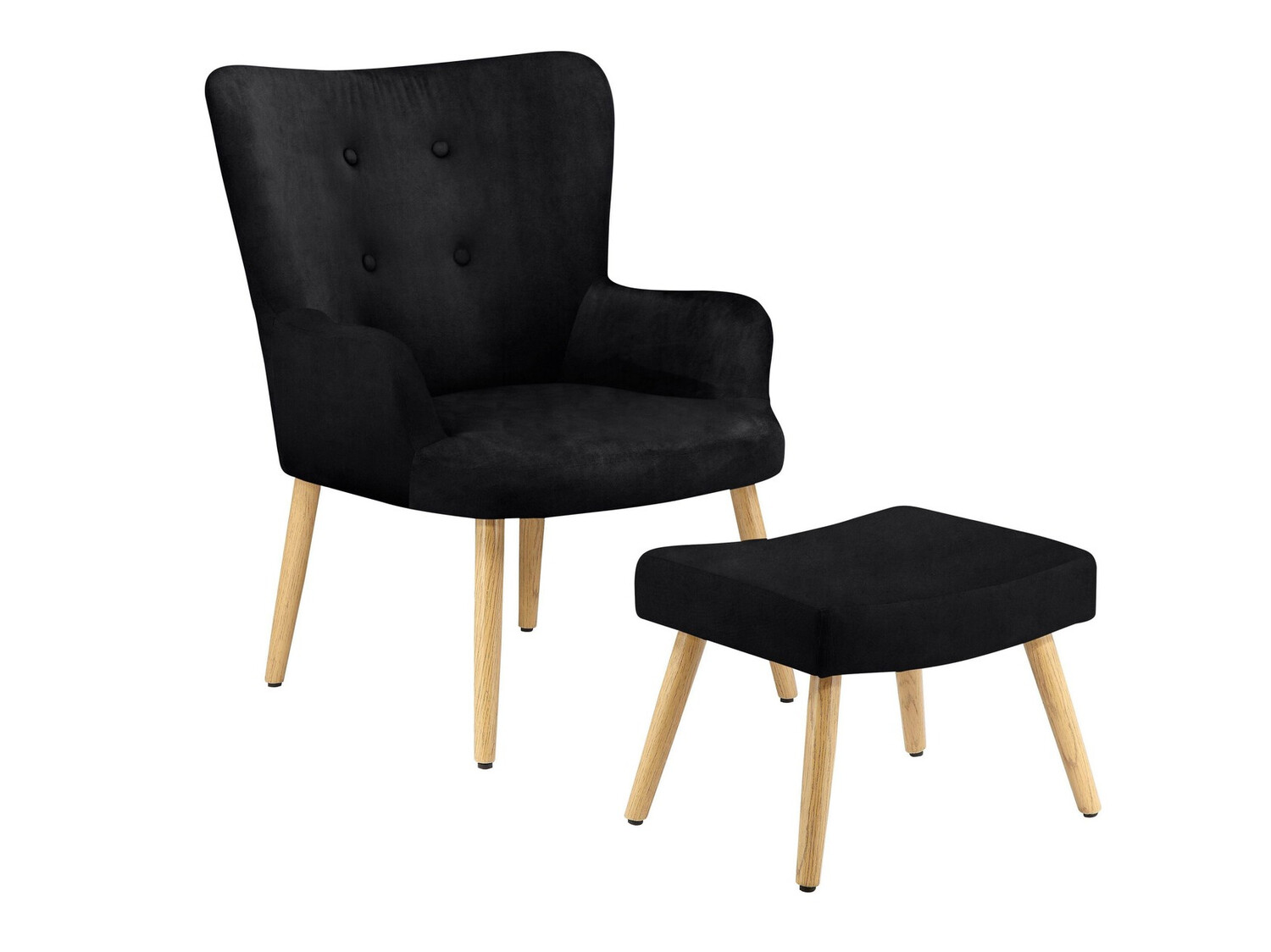 Sillón Denton 304 (Negro + Luminoso madera)