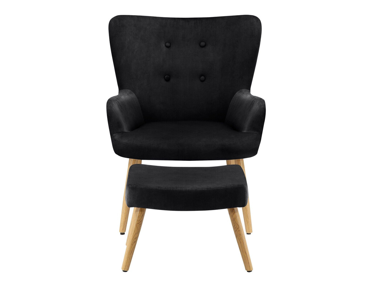 Sillón Denton 304 (Negro + Luminoso madera)