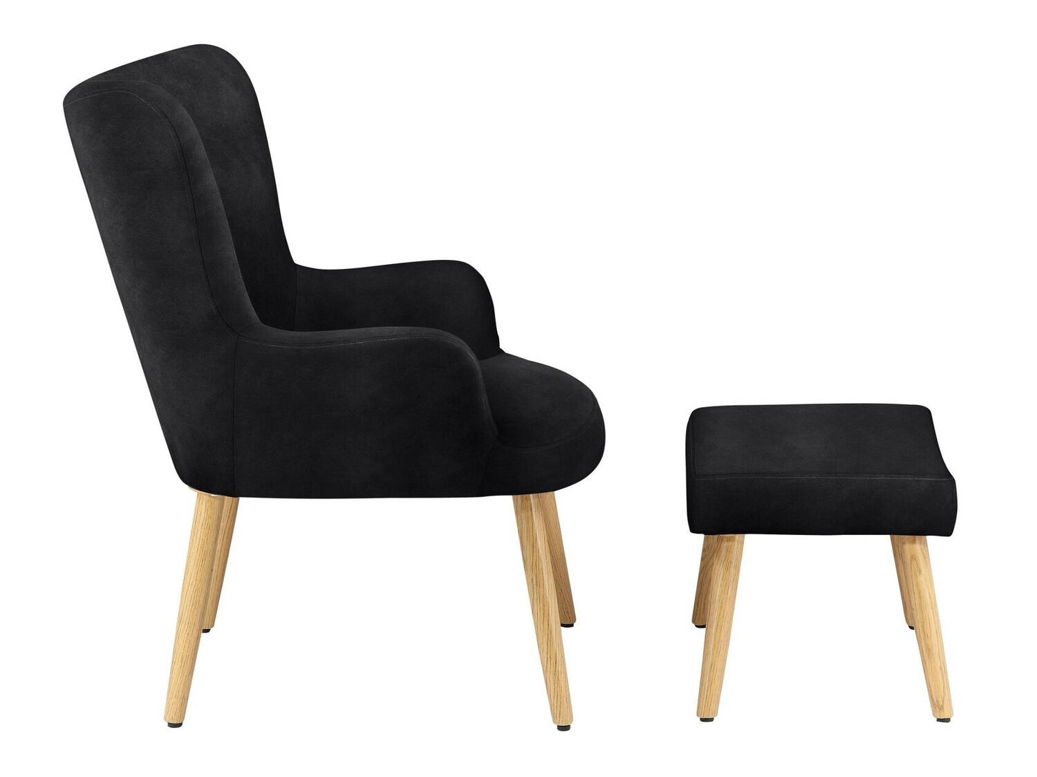 Sillón Denton 304 (Negro + Luminoso madera)