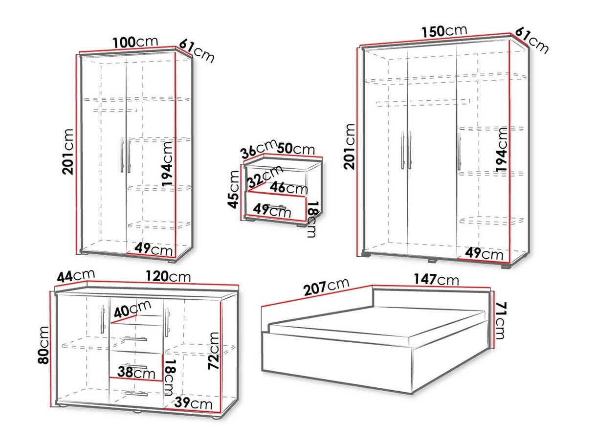 Conjunto de dormitorio Toledo A125