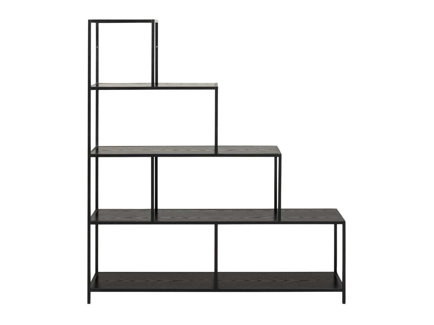 Estantería Norsica Sevferi 153 (Negro + Cenizas negro)