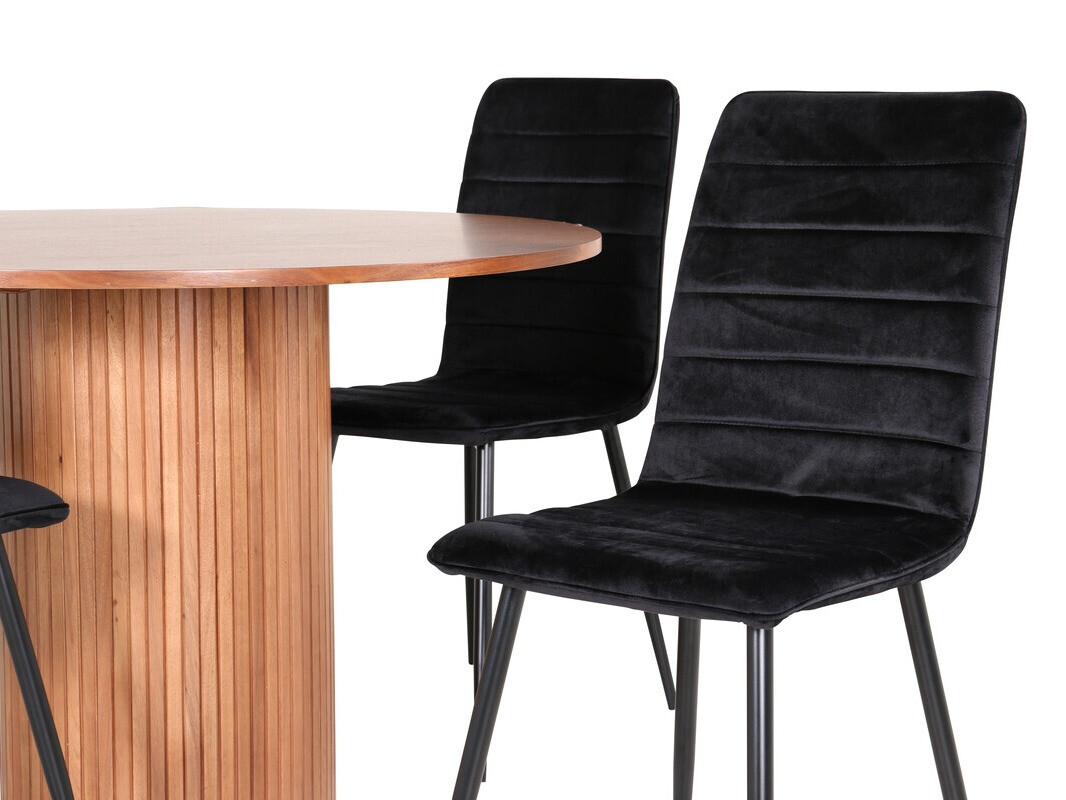Conjunto de mesas y sillas para comedor Dallas 3091 (Negro)