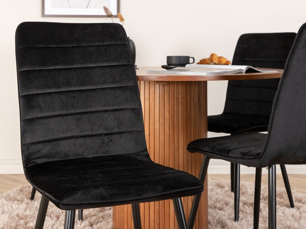 Conjunto de mesas y sillas para comedor Dallas 3091 (Negro)