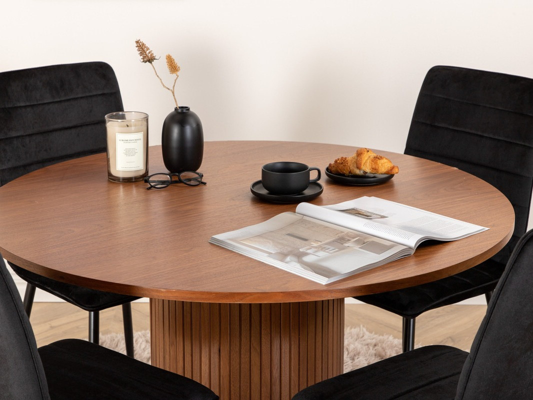Conjunto de mesas y sillas para comedor Dallas 3091 (Negro)