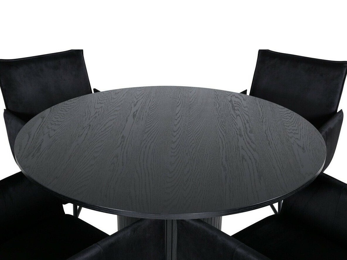 Conjunto de mesas y sillas para comedor Dallas 3092 (Negro)
