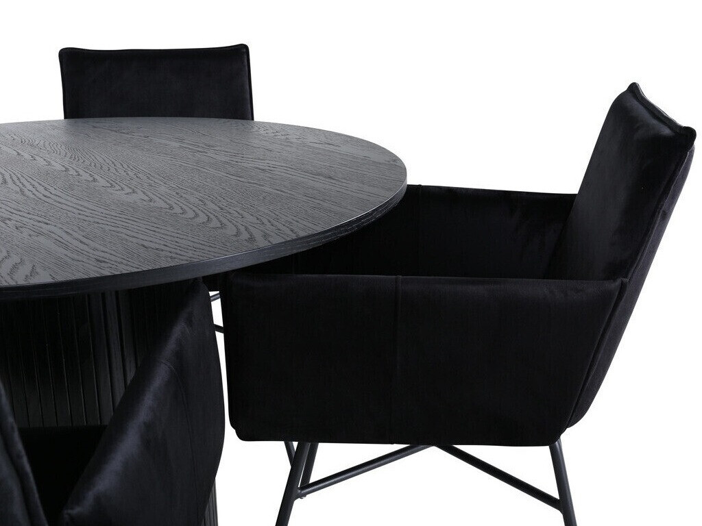 Conjunto de mesas y sillas para comedor Dallas 3092 (Negro)