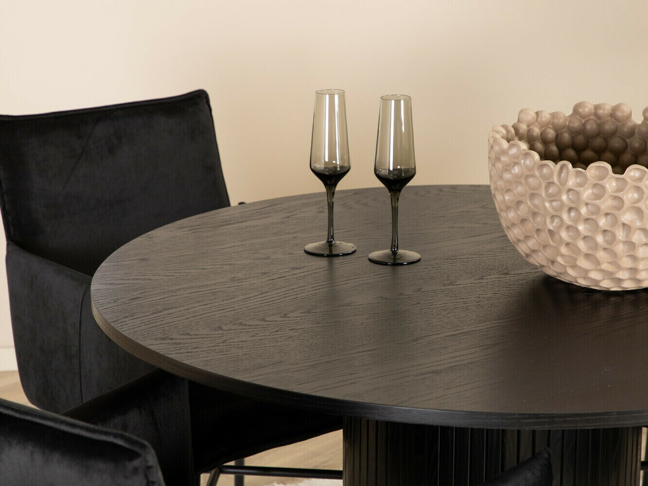 Conjunto de mesas y sillas para comedor Dallas 3092 (Negro)
