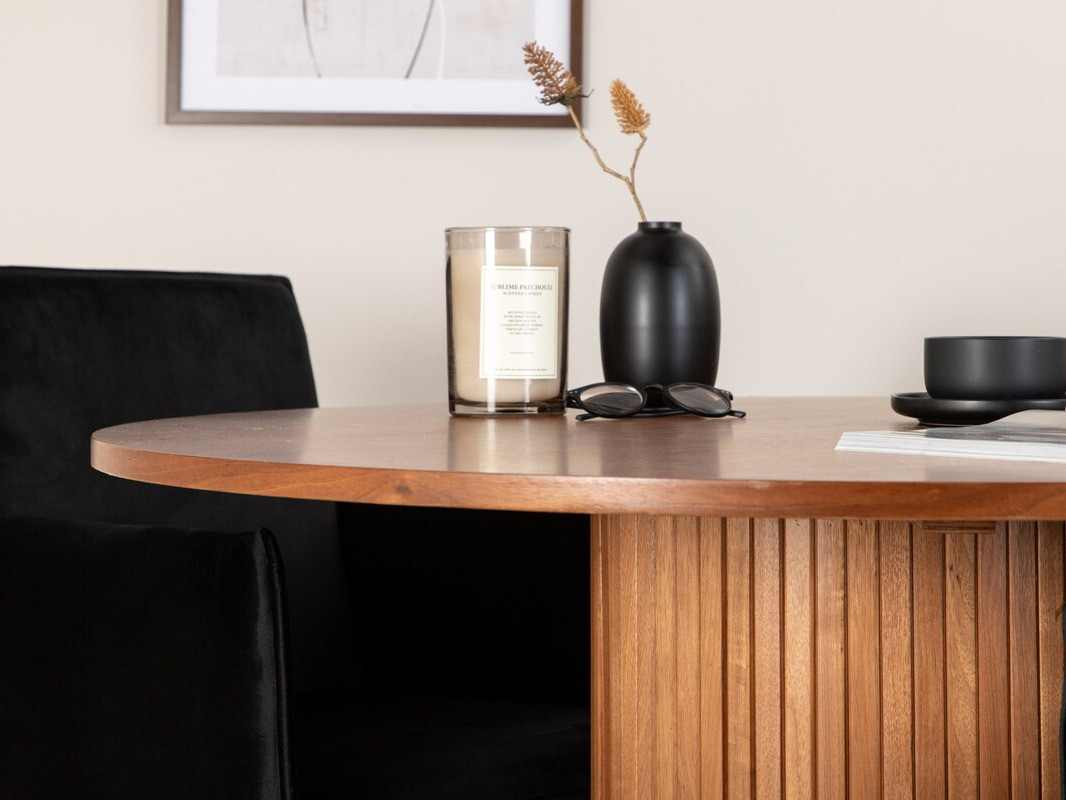 Conjunto de mesas y sillas para comedor Dallas 3093 (Negro + Cobre)