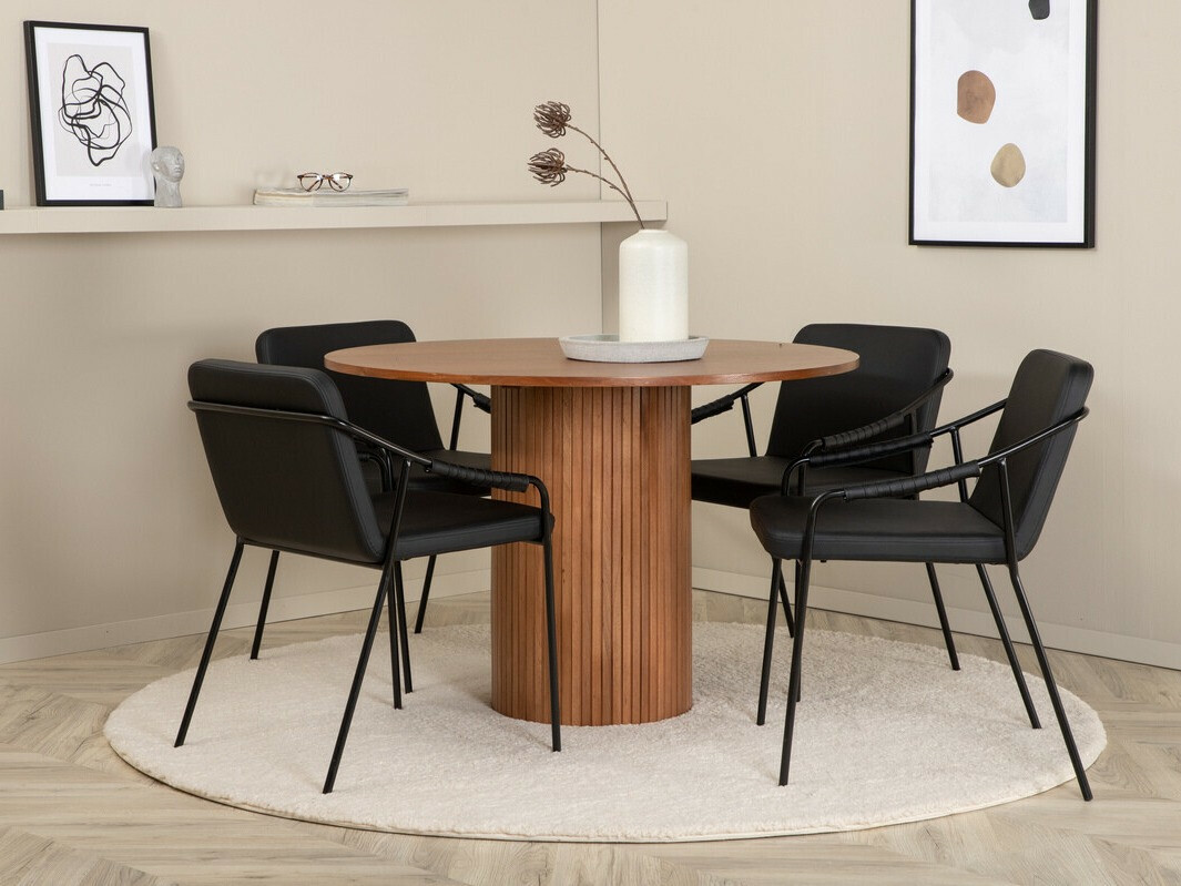 Conjunto de mesas y sillas para comedor Dallas 3098 (Nogal)