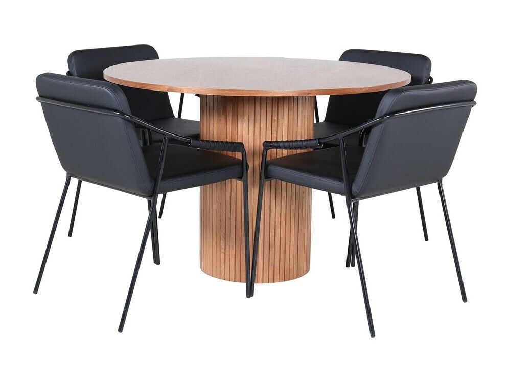 Conjunto de mesas y sillas para comedor Dallas 3098 (Nogal)