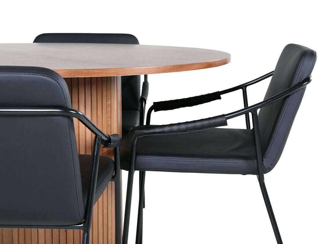 Conjunto de mesas y sillas para comedor Dallas 3098 (Nogal)