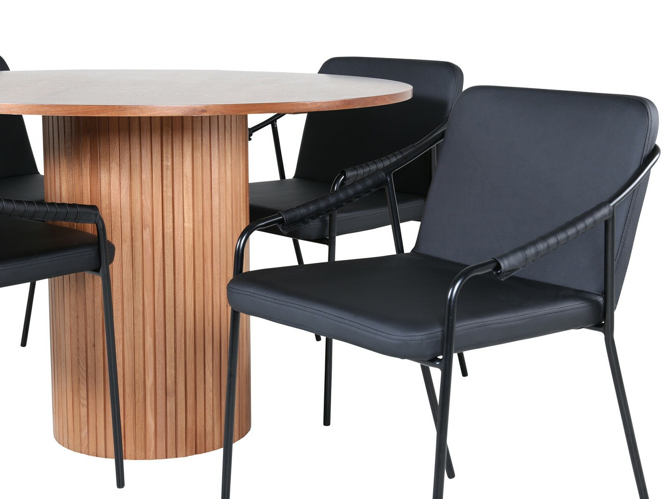 Conjunto de mesas y sillas para comedor Dallas 3098 (Nogal)
