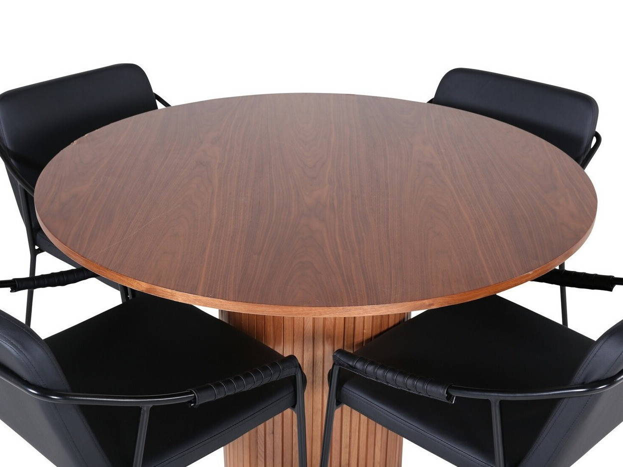 Conjunto de mesas y sillas para comedor Dallas 3098 (Nogal)