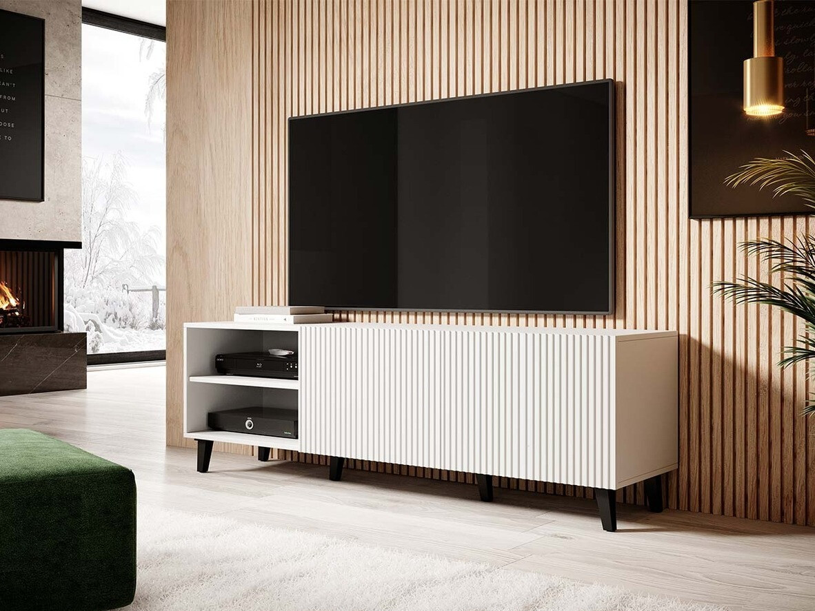 Mueble TV Levmari 102 (Blanco + Negro)