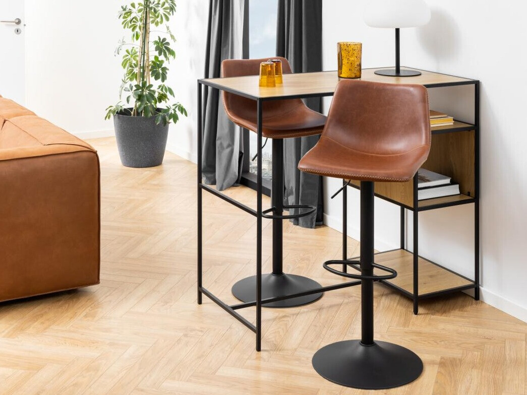 Silla de barra Norsica 500 (Negro + Marrón)