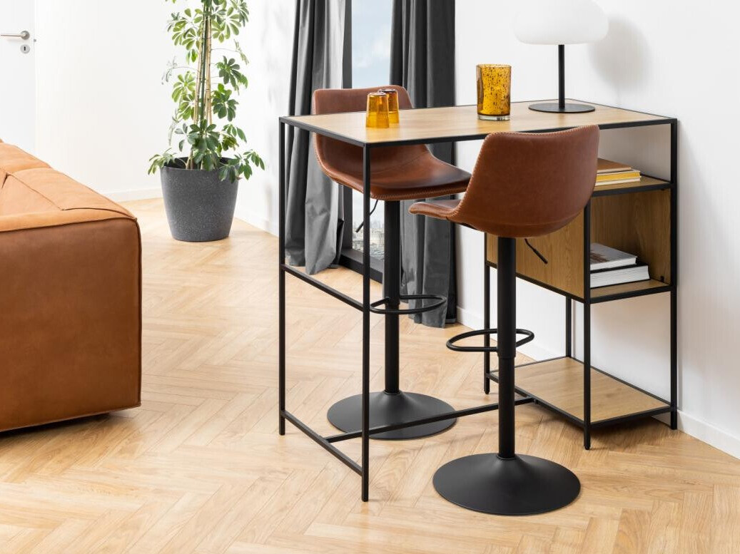 Silla de barra Norsica 500 (Negro + Marrón)