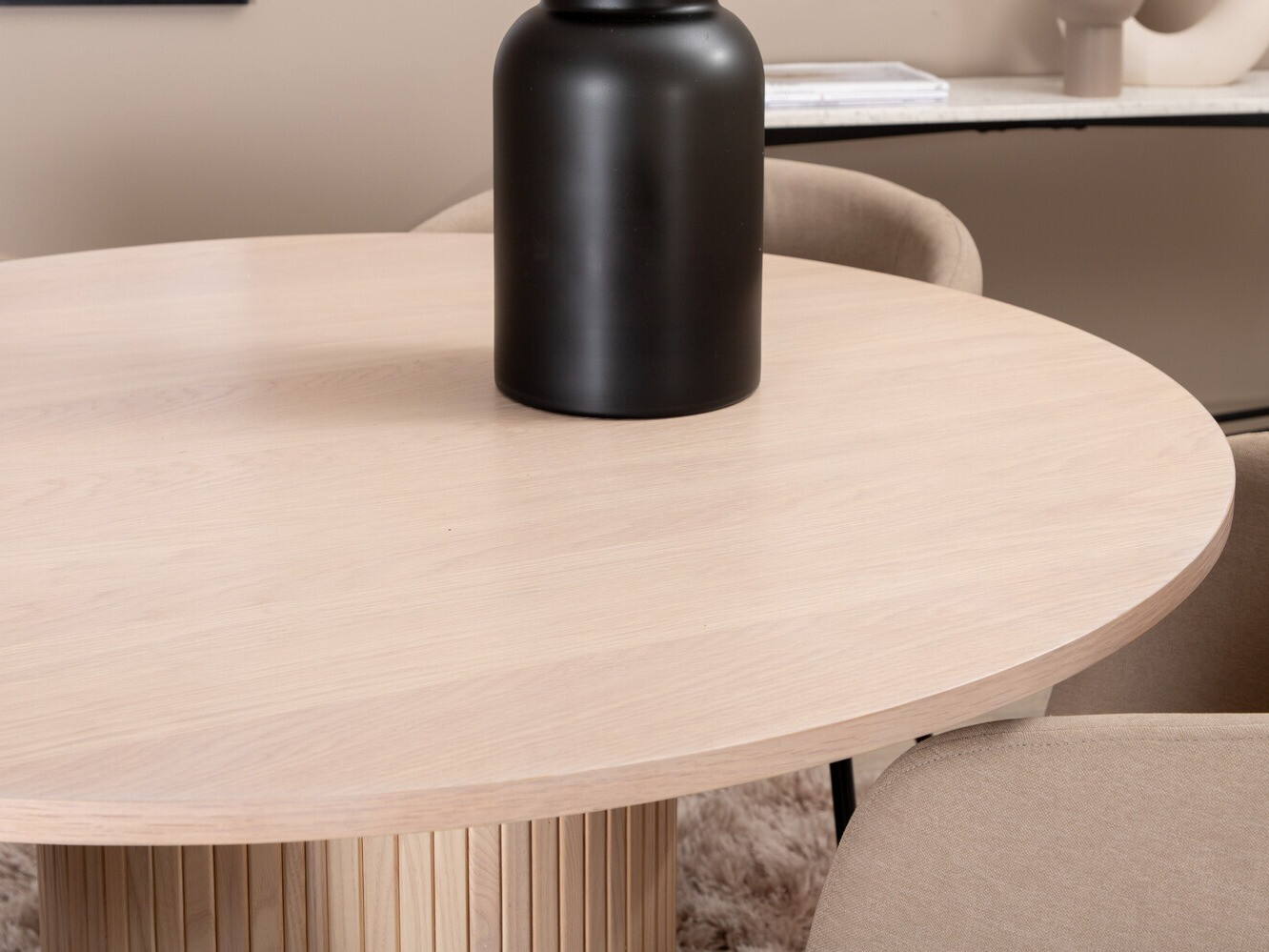 Conjunto de comedor Dallas 2557 (Beige + Negro)