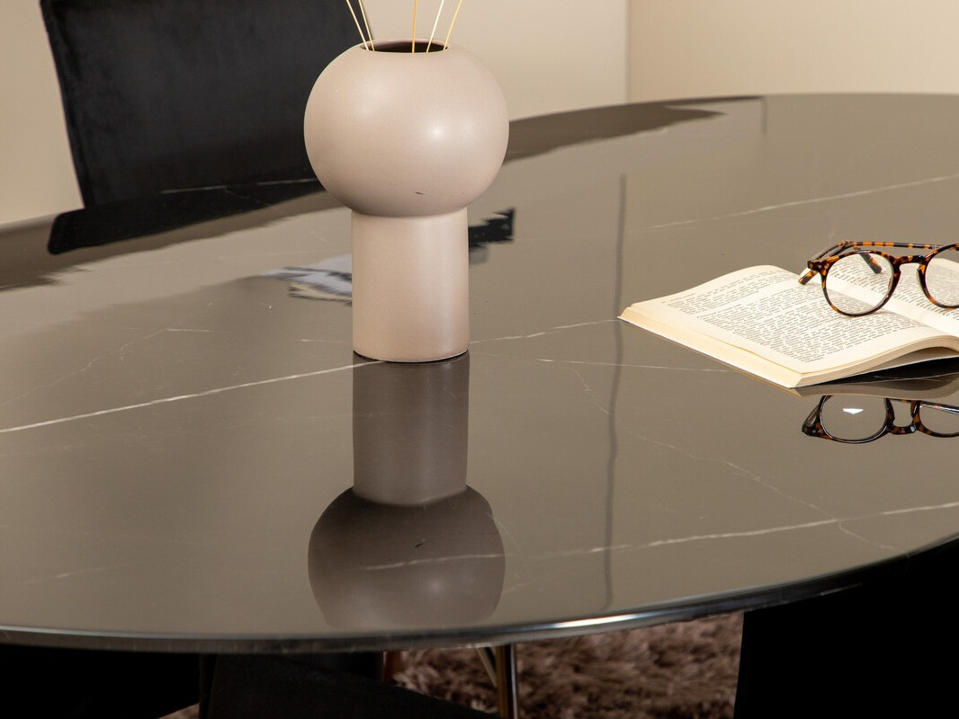 Conjunto de comedor Dallas 3066 (Negro + Cobre)