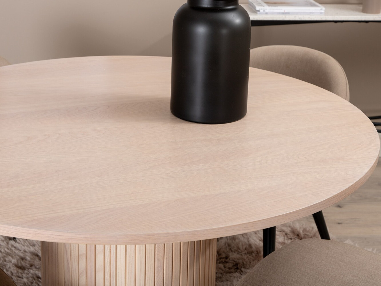 Conjunto de comedor Dallas 3072 (Beige + Negro)