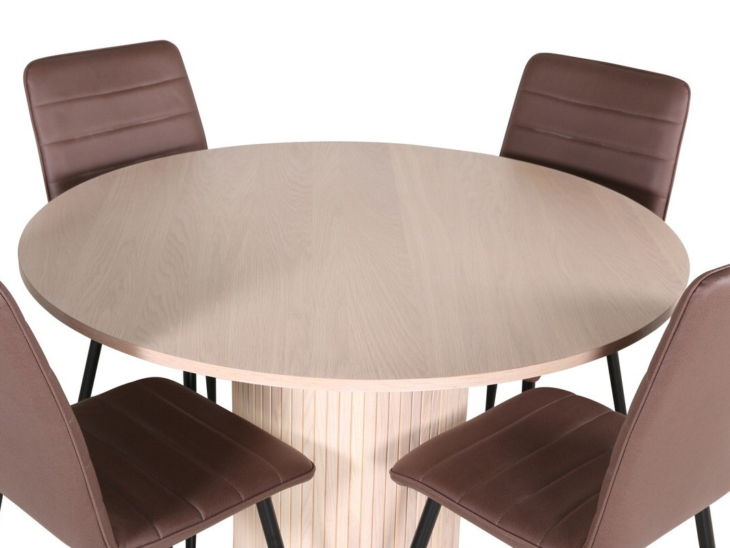 Conjunto de comedor Dallas 3101 (Marrón + Negro)