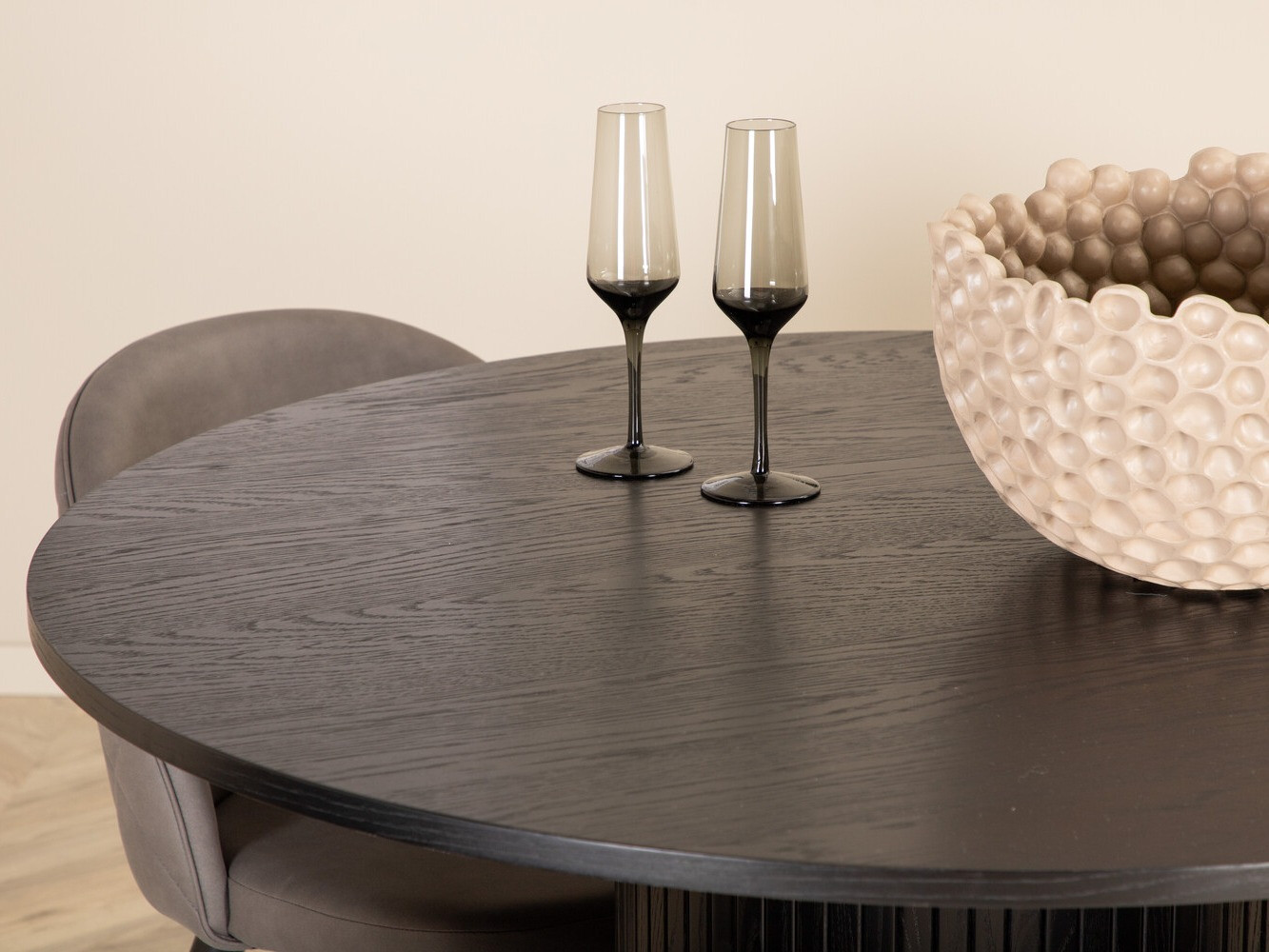 Conjunto de mesas y sillas para comedor Dallas 3070 (Gris + Negro)