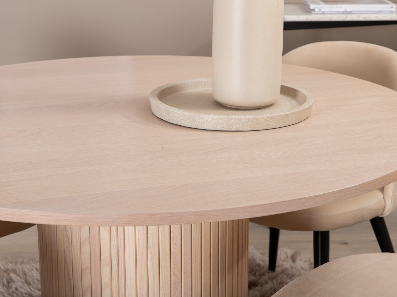 Conjunto de mesas y sillas para comedor Dallas 3072 (Crema + Negro)