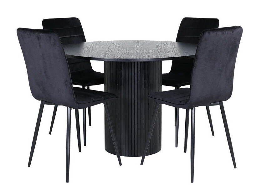 Conjunto de mesas y sillas para comedor Dallas 3090 (Negro)