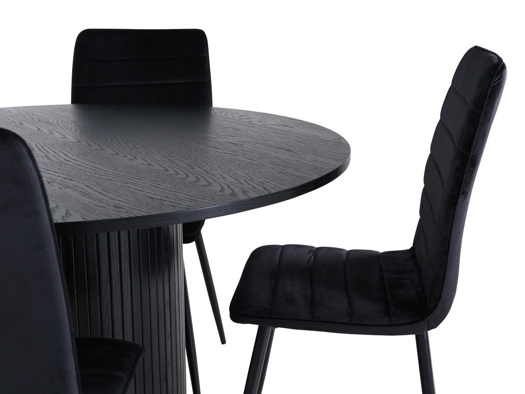 Conjunto de mesas y sillas para comedor Dallas 3090 (Negro)