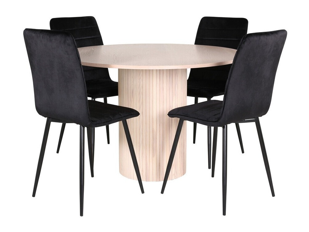 Conjunto de mesas y sillas para comedor Dallas 3101 (Negro)
