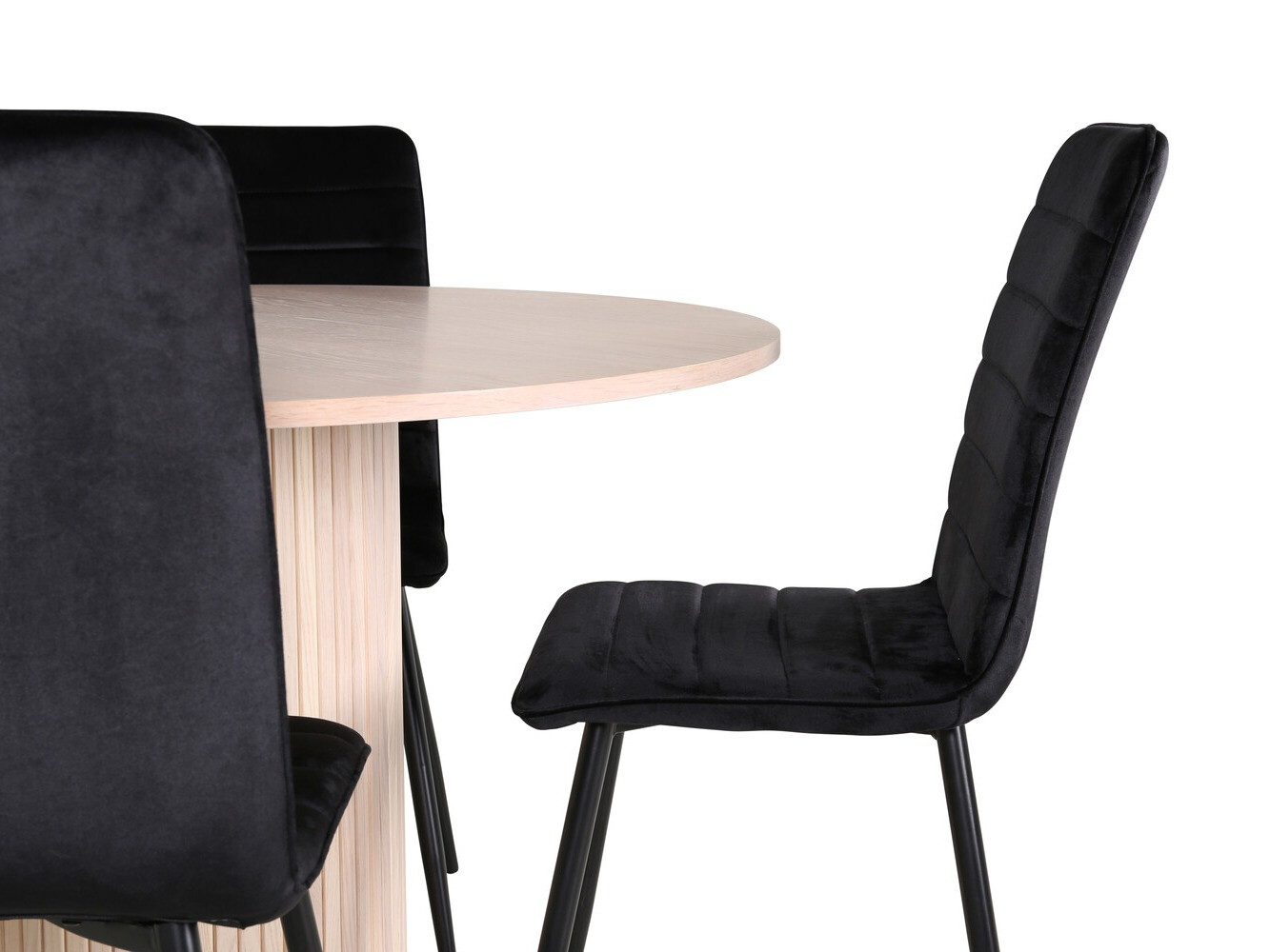 Conjunto de mesas y sillas para comedor Dallas 3101 (Negro)