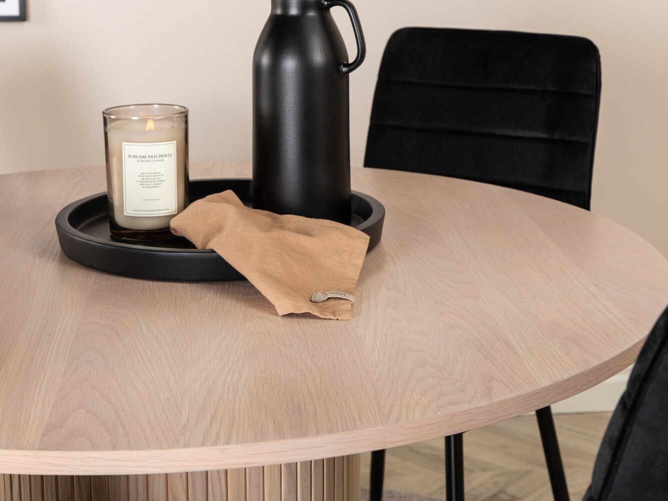 Conjunto de mesas y sillas para comedor Dallas 3101 (Negro)