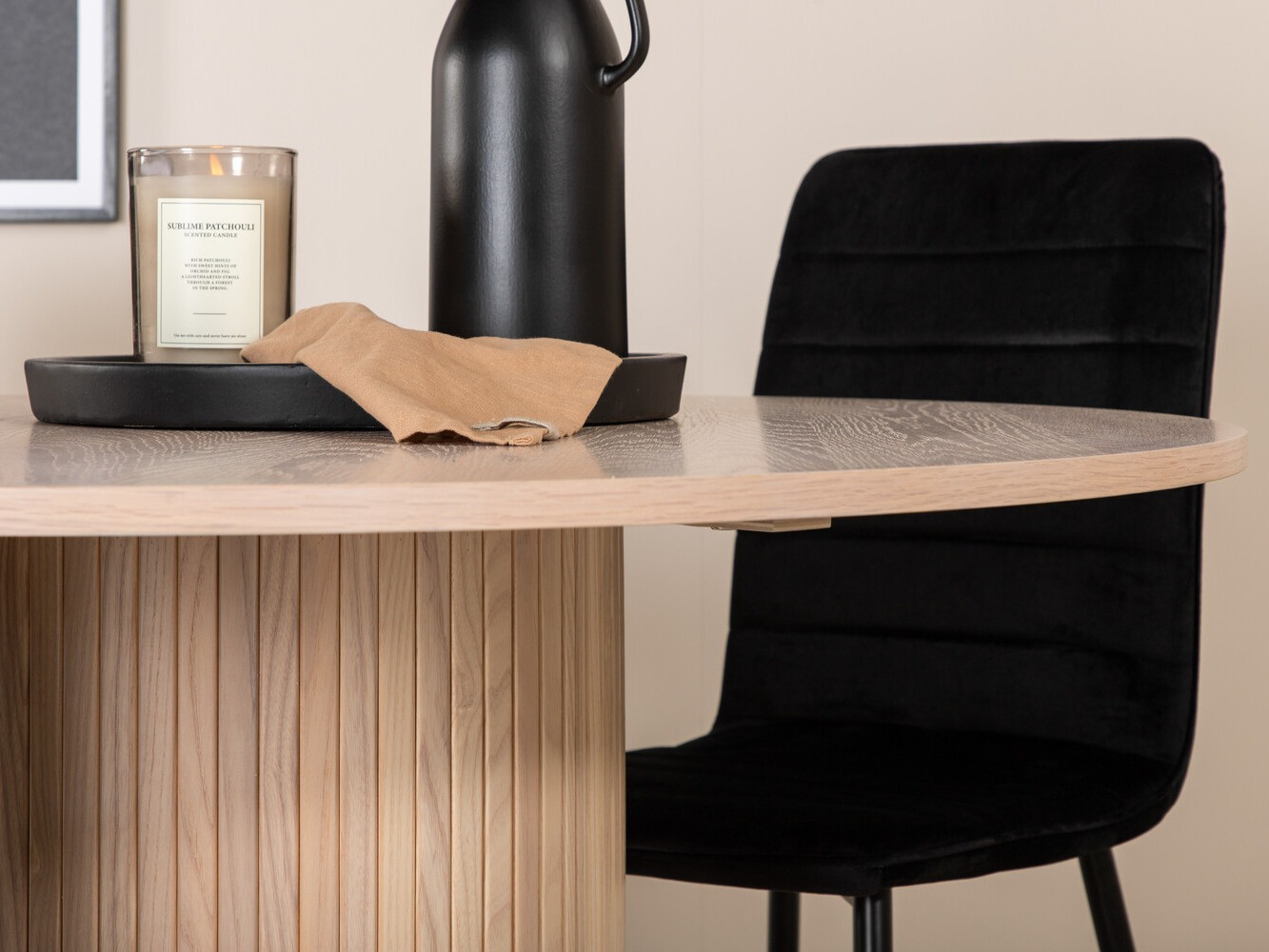 Conjunto de mesas y sillas para comedor Dallas 3101 (Negro)