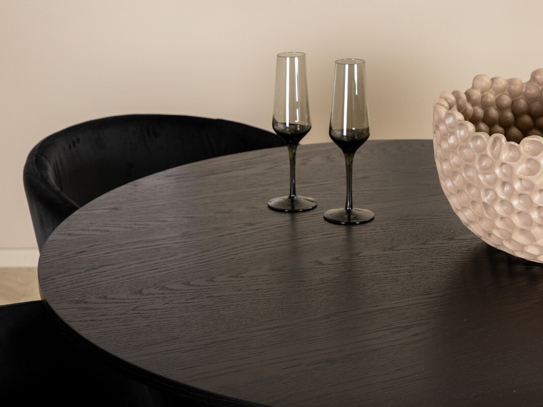 Conjunto de mesas y sillas para comedor Dallas 3103 (Negro)