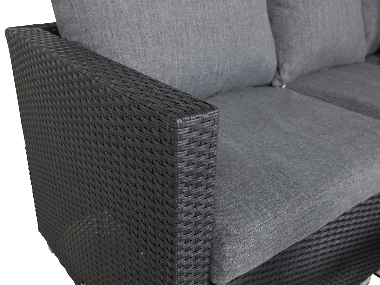 Conjunto de muebles de exterior Dallas 772 (Negro + Gris)