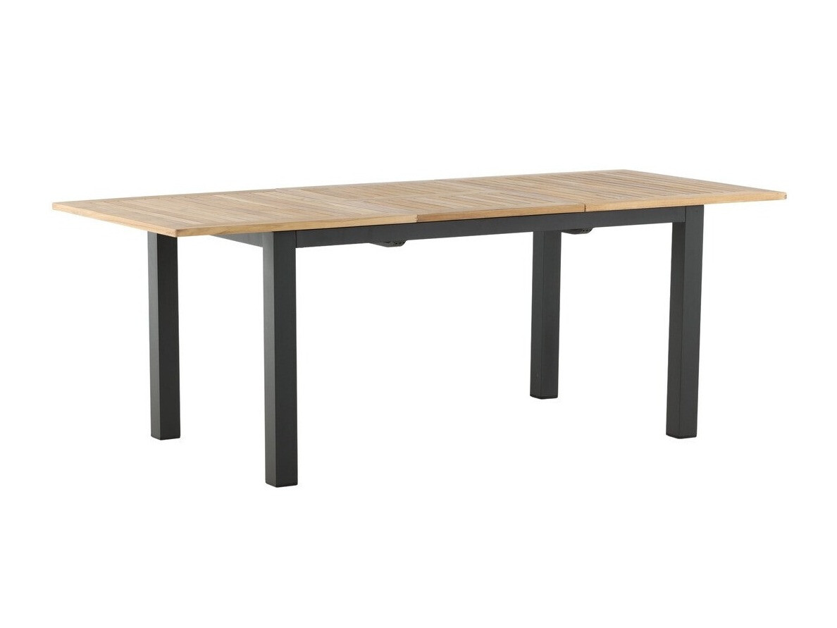 Mesa para exterior Dallas 2845 (Negro + Marrón)