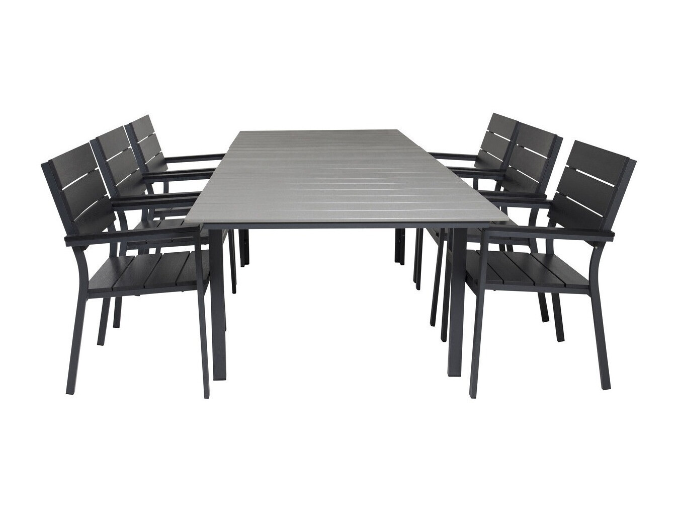 Conjunto de mesa y sillas Dallas 3022 (Negro + Gris)