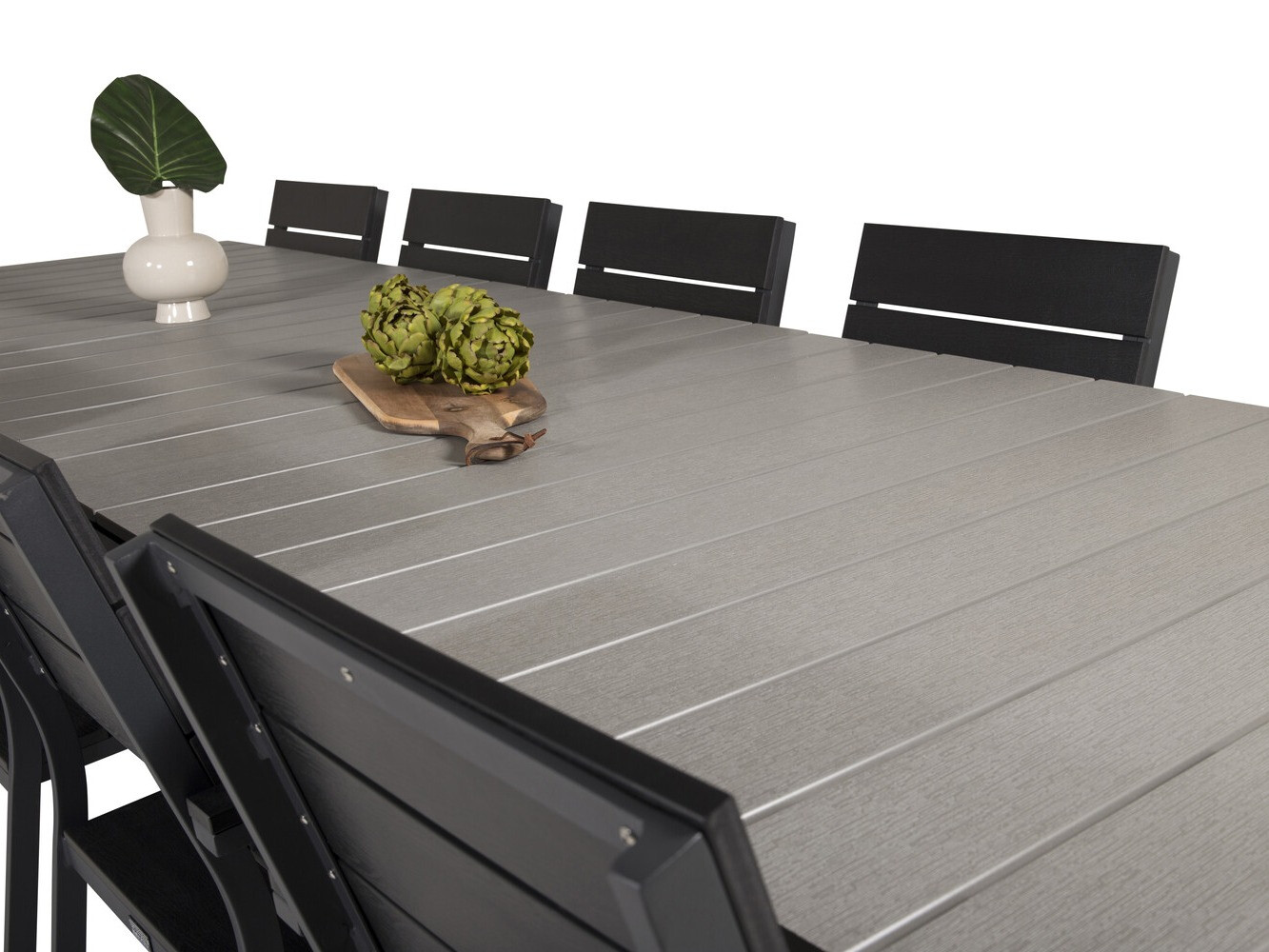 Conjunto de mesa y sillas Dallas 3028 (Negro + Gris)