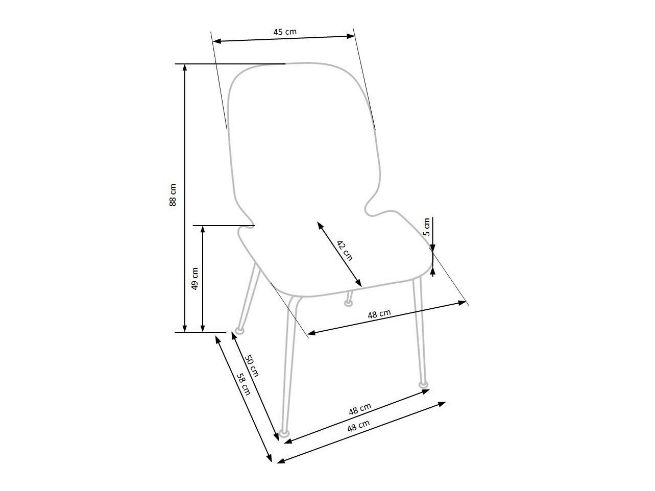 Silla Houston 900 (Gris + Dorado)
