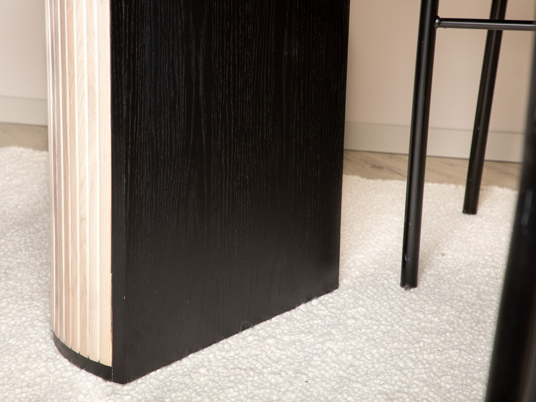 Mesa Dallas 1712 (Luminoso madera + Negro)