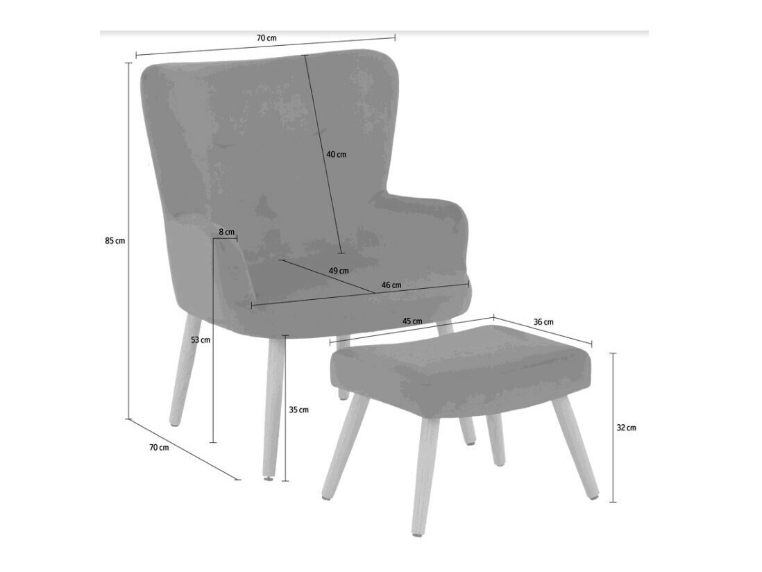 Sillón Denton 304 (Negro + Luminoso madera)