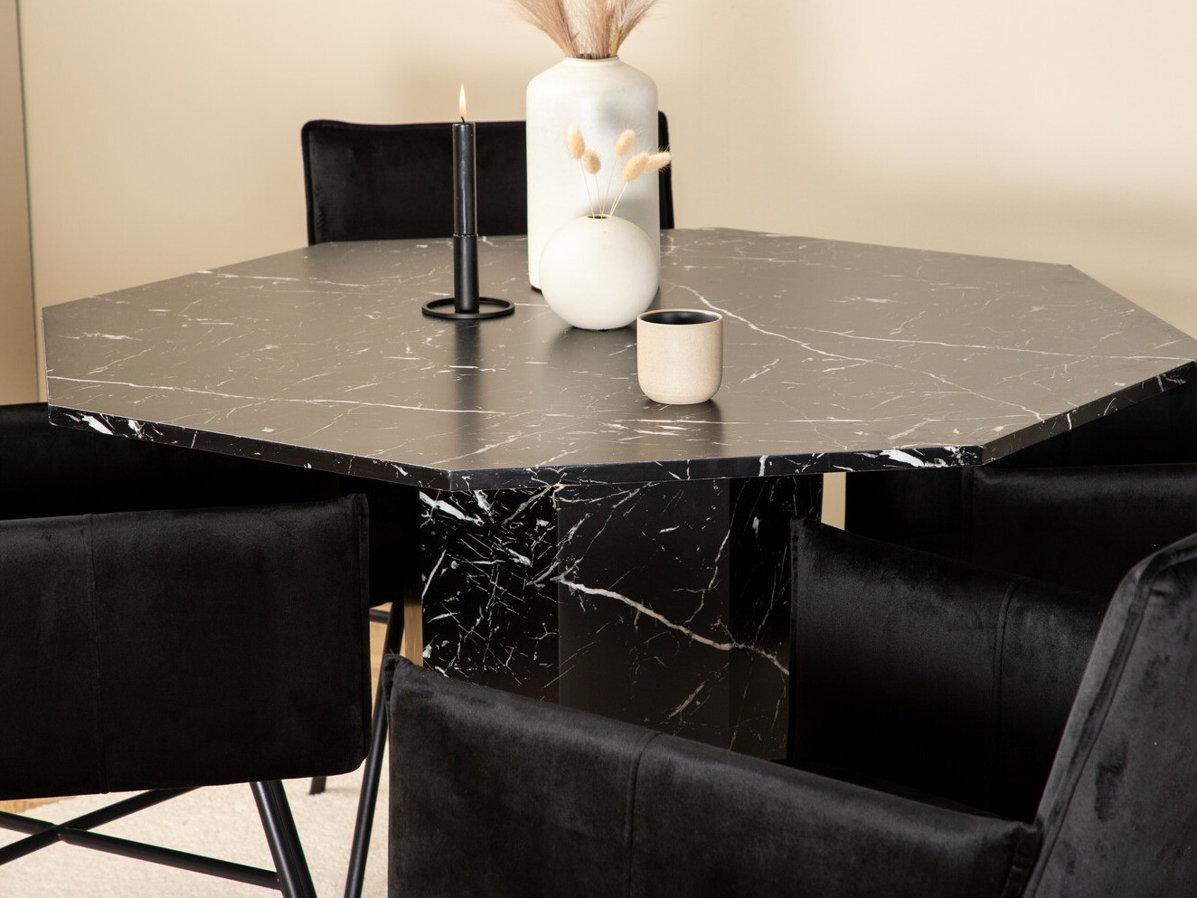 Conjunto de comedor Dallas 2618 (Negro)