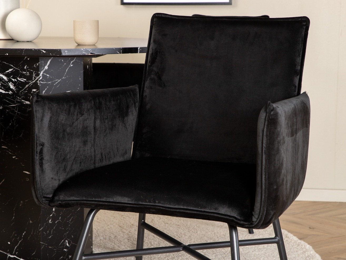 Conjunto de comedor Dallas 2618 (Negro)