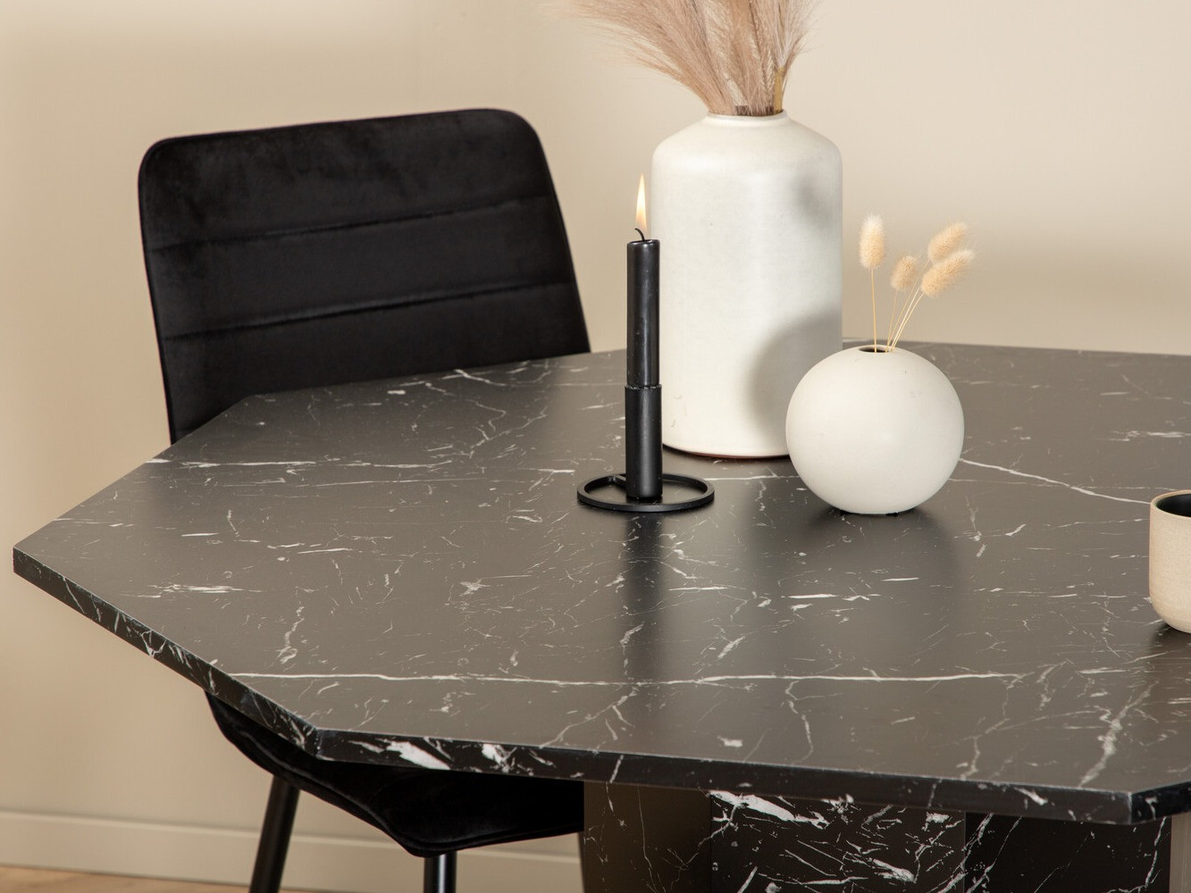 Conjunto de mesas y sillas para comedor Dallas 2617 (Negro)